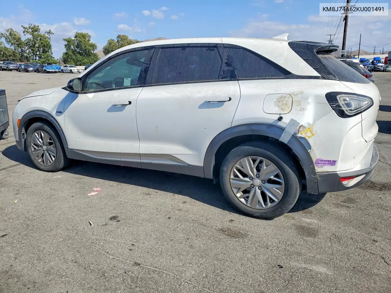 2019 Hyundai Nexo Blue VIN: KM8J74A62KU001491 Lot: 55313466
