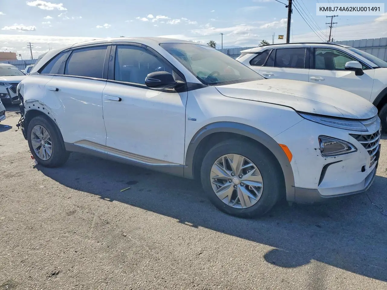 2019 Hyundai Nexo Blue VIN: KM8J74A62KU001491 Lot: 55313466