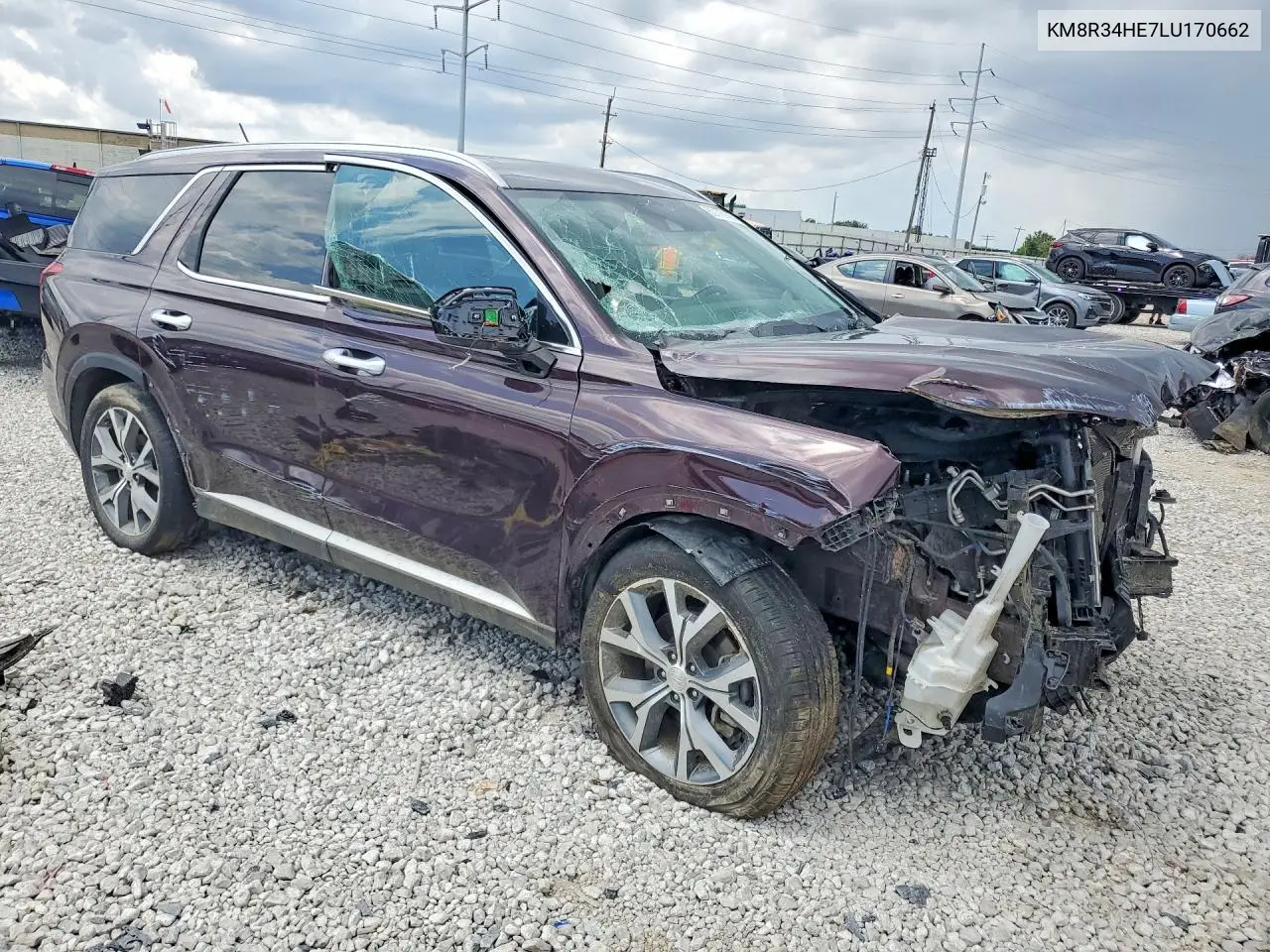 2020 Hyundai Palisade Sel VIN: KM8R34HE7LU170662 Lot: 60172166