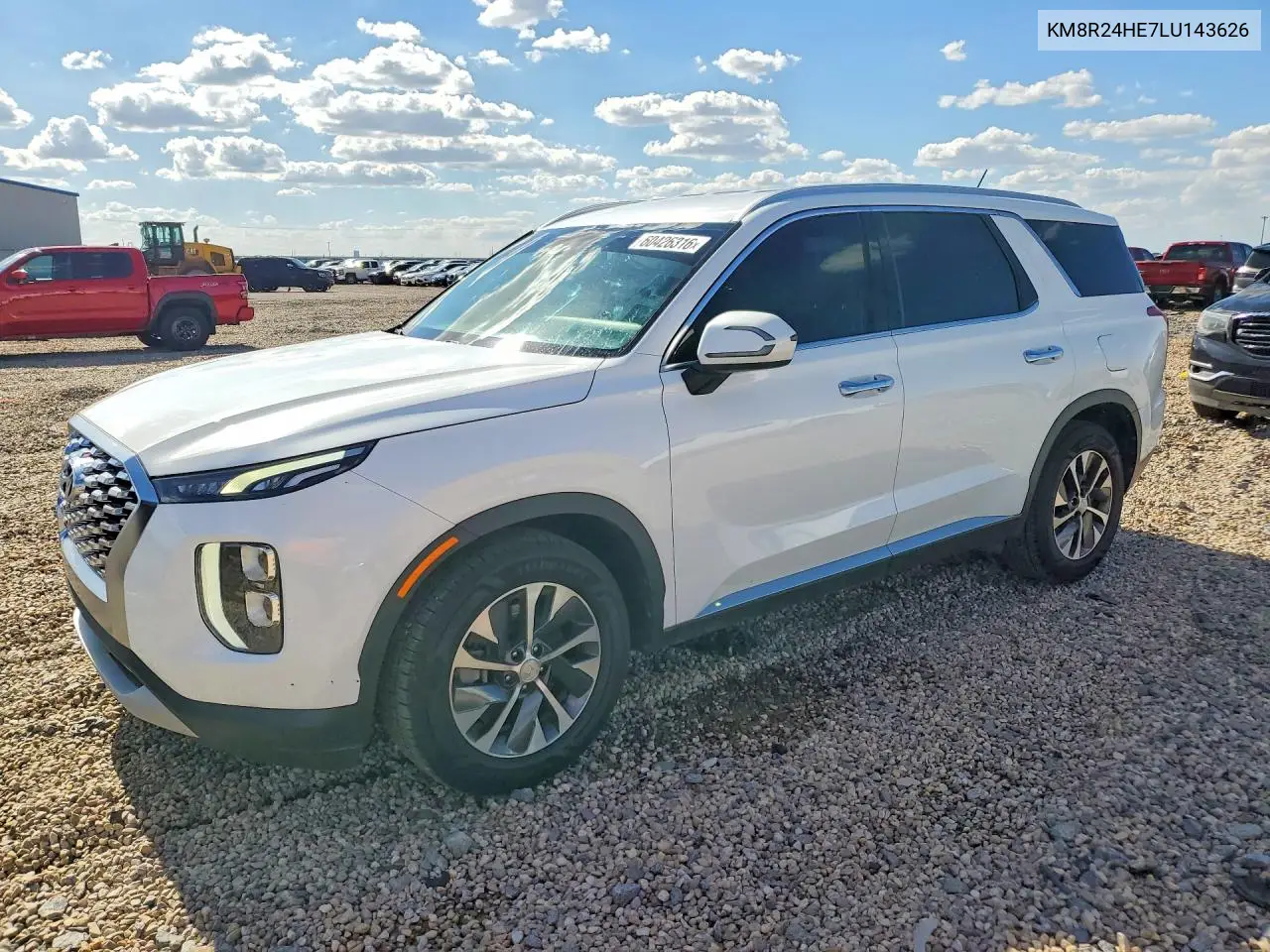 2020 Hyundai Palisade Sel VIN: KM8R24HE7LU143626 Lot: 60426316