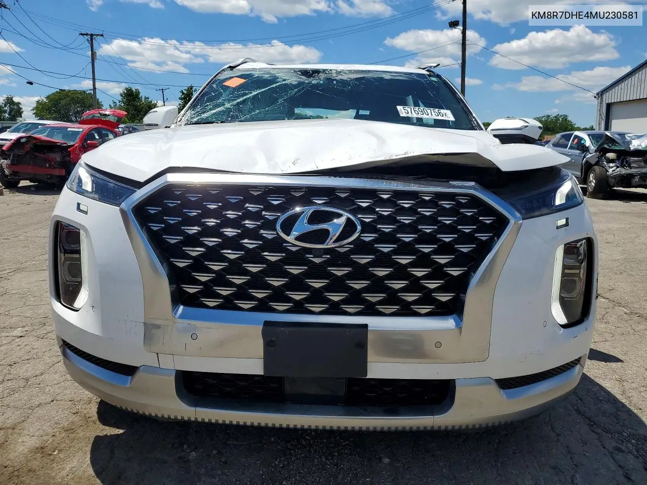 2021 Hyundai Palisade Calligraphy VIN: KM8R7DHE4MU230581 Lot: 57690756