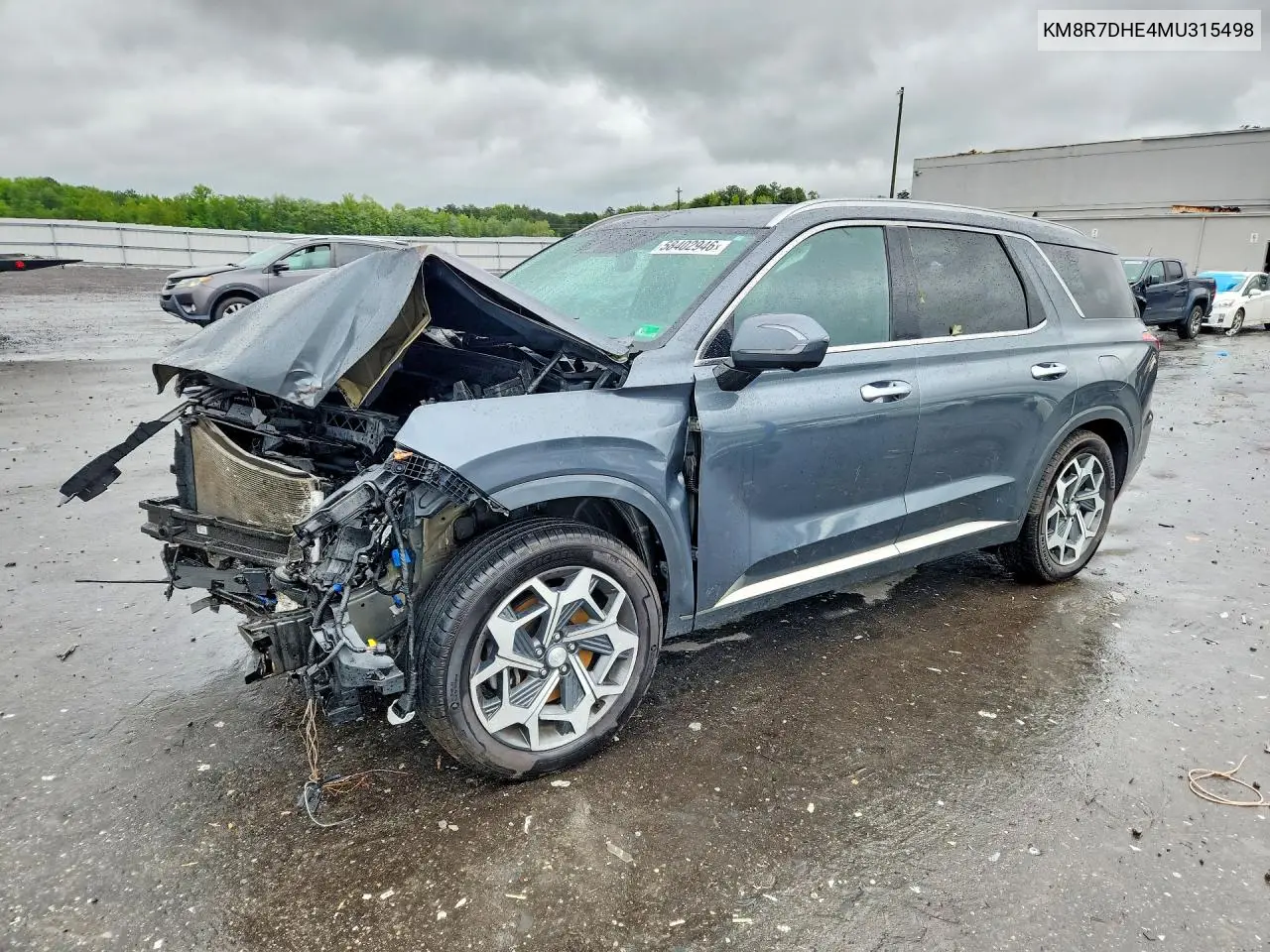 2021 Hyundai Palisade Calligraphy VIN: KM8R7DHE4MU315498 Lot: 58402946