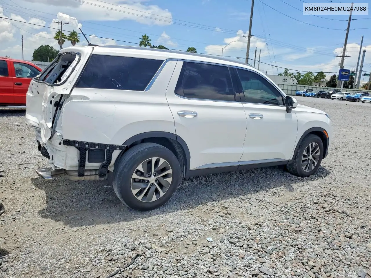 2021 Hyundai Palisade Sel VIN: KM8R24HE0MU247988 Lot: 59234636