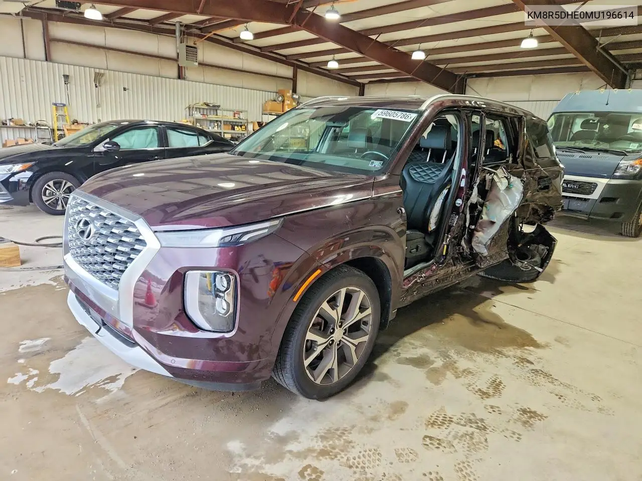 2021 Hyundai Palisade Limited VIN: KM8R5DHE0MU196614 Lot: 59605786
