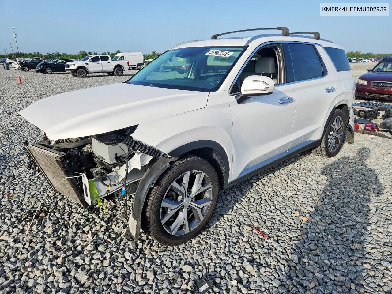 2021 Hyundai Palisade Sel VIN: KM8R44HE8MU302939 Lot: 59983746