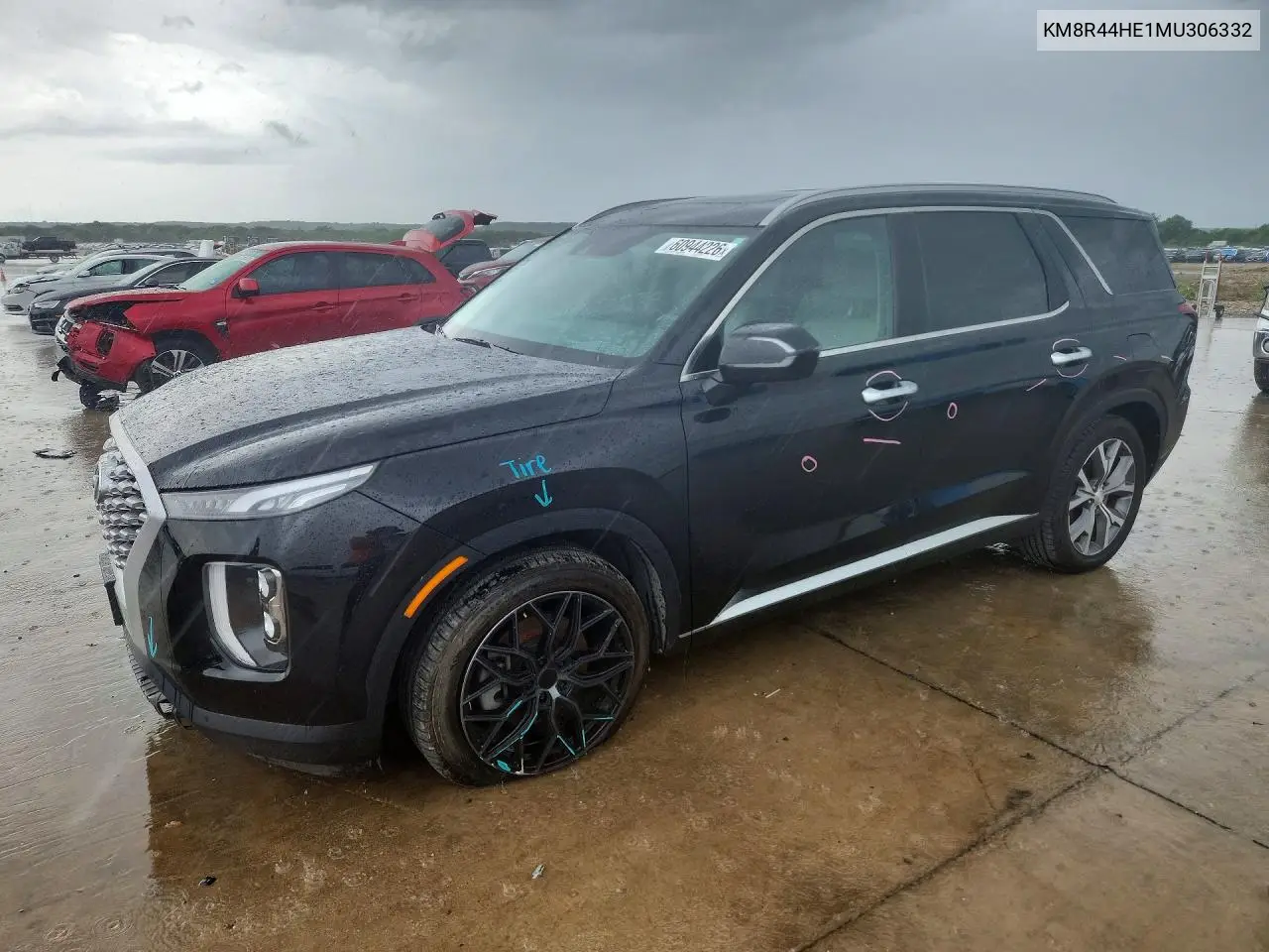 2021 Hyundai Palisade Sel VIN: KM8R44HE1MU306332 Lot: 60944226