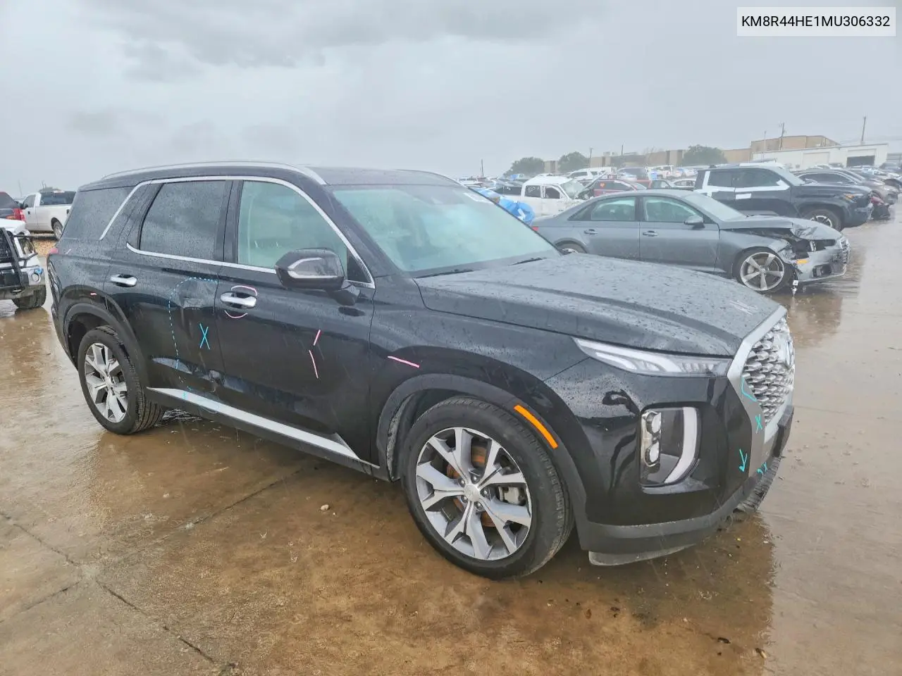 2021 Hyundai Palisade Sel VIN: KM8R44HE1MU306332 Lot: 60944226