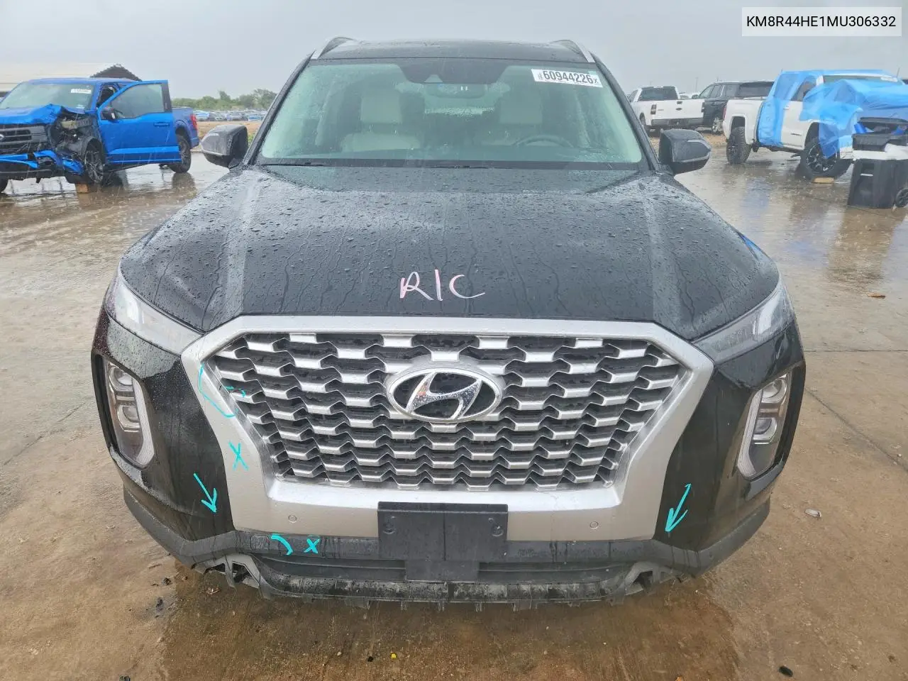 2021 Hyundai Palisade Sel VIN: KM8R44HE1MU306332 Lot: 60944226