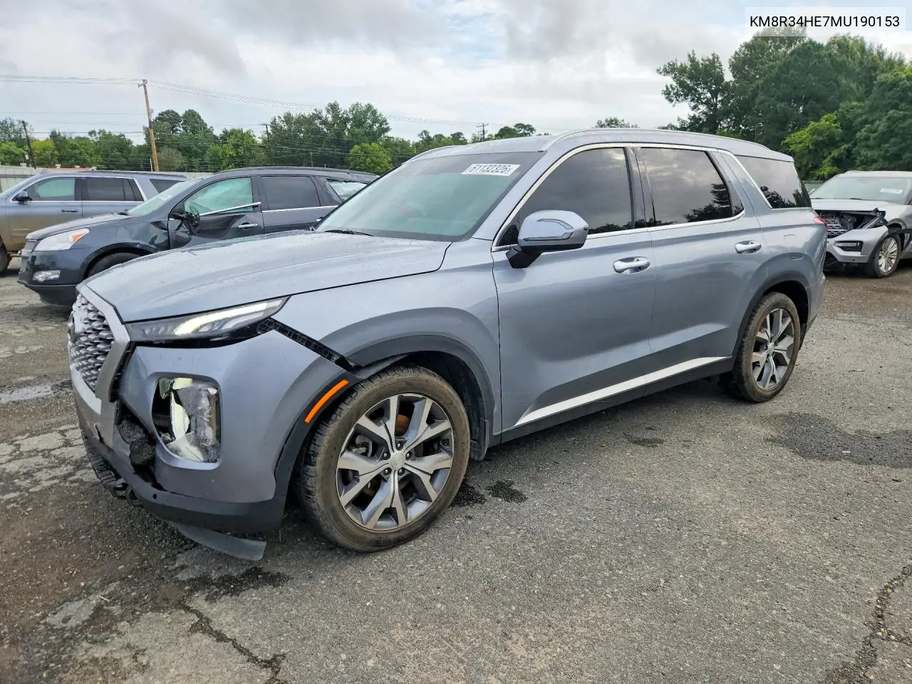 2021 Hyundai Palisade Sel VIN: KM8R34HE7MU190153 Lot: 61132326
