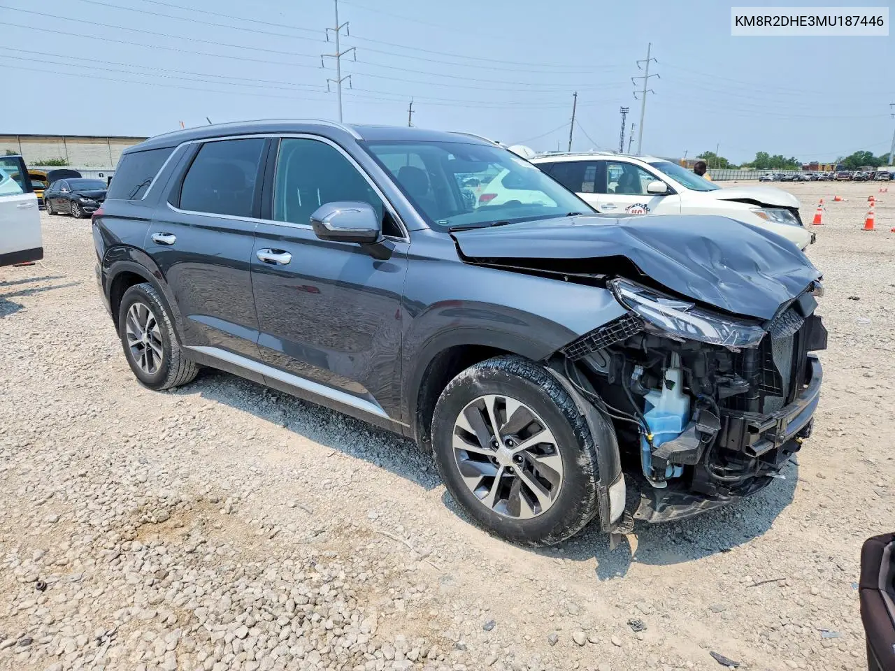 2021 Hyundai Palisade Sel VIN: KM8R2DHE3MU187446 Lot: 61205746