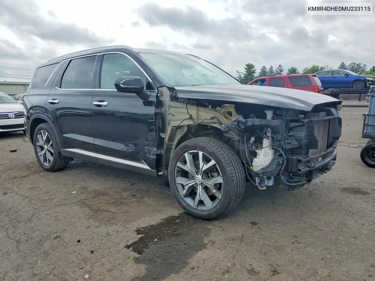 2021 Hyundai Palisade Sel VIN: KM8R4DHE0MU233115 Lot: 61594626