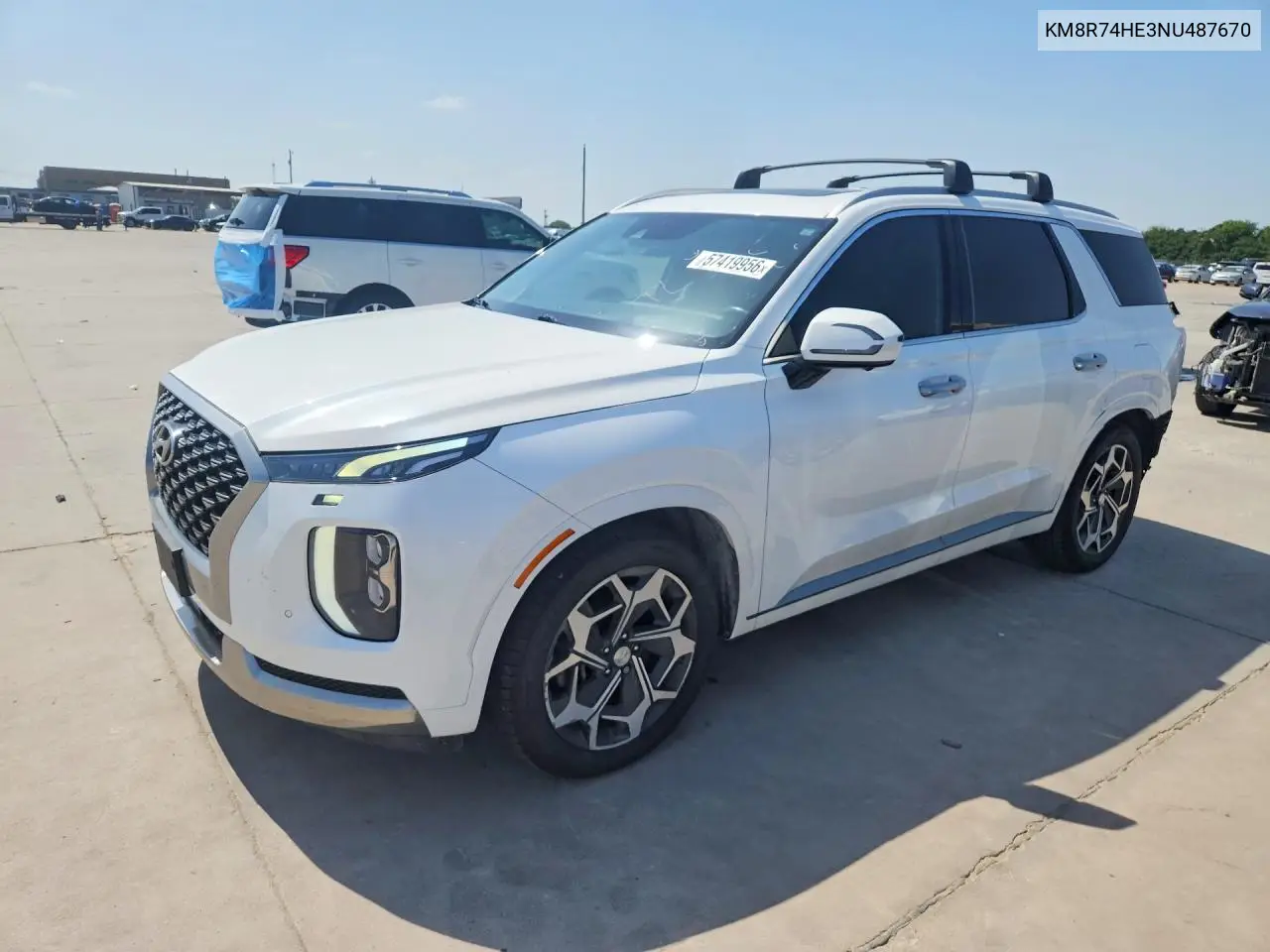 2022 Hyundai Palisade Calligraphy VIN: KM8R74HE3NU487670 Lot: 57419956