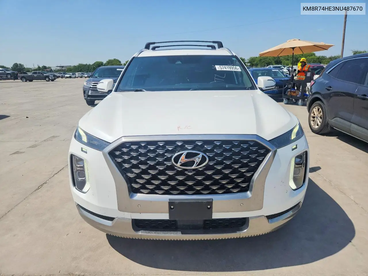 2022 Hyundai Palisade Calligraphy VIN: KM8R74HE3NU487670 Lot: 57419956