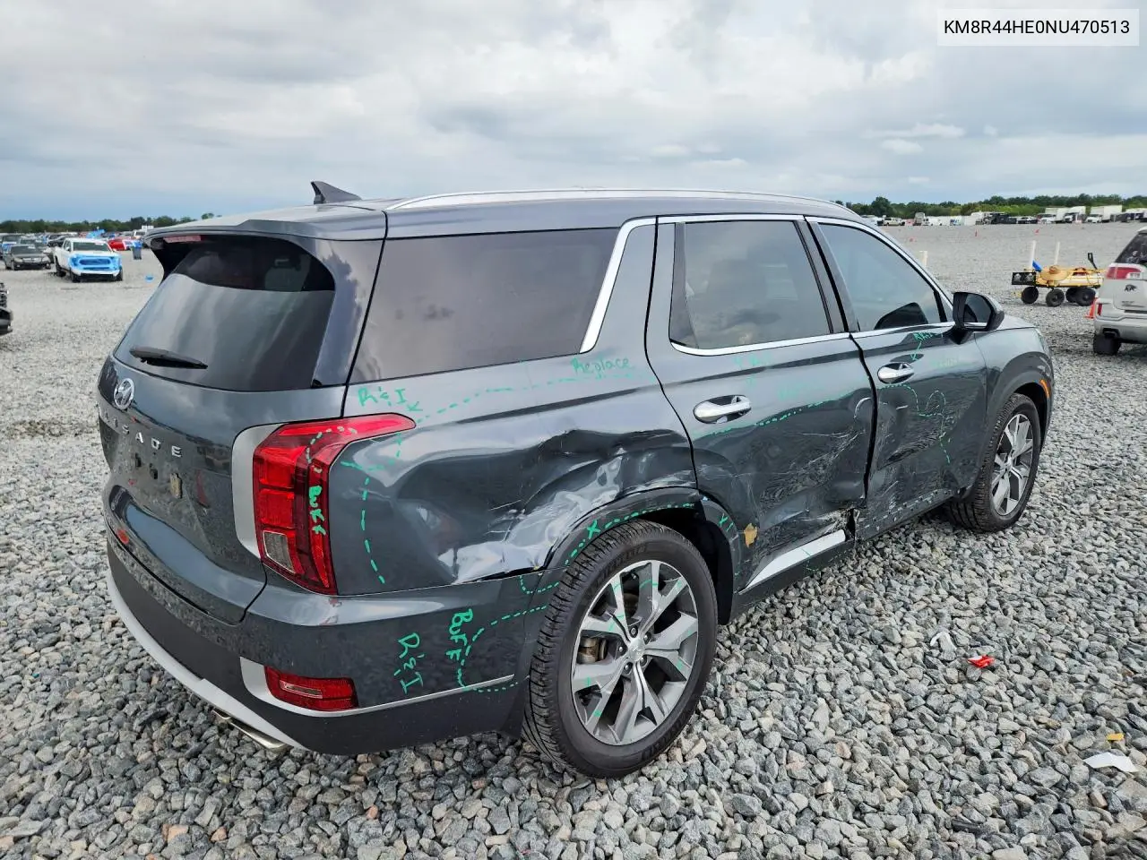 2022 Hyundai Palisade Sel VIN: KM8R44HE0NU470513 Lot: 61550736