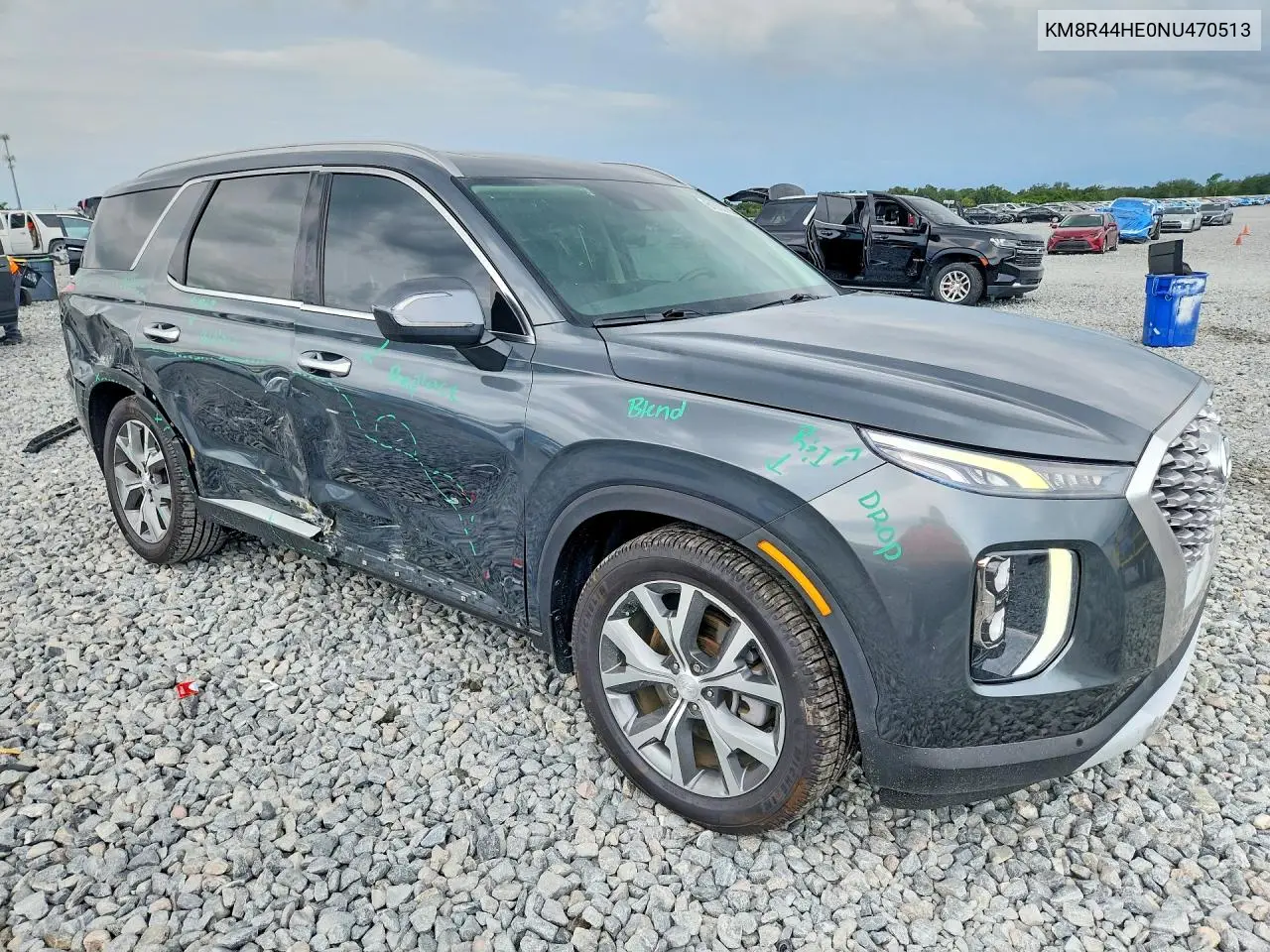 2022 Hyundai Palisade Sel VIN: KM8R44HE0NU470513 Lot: 61550736