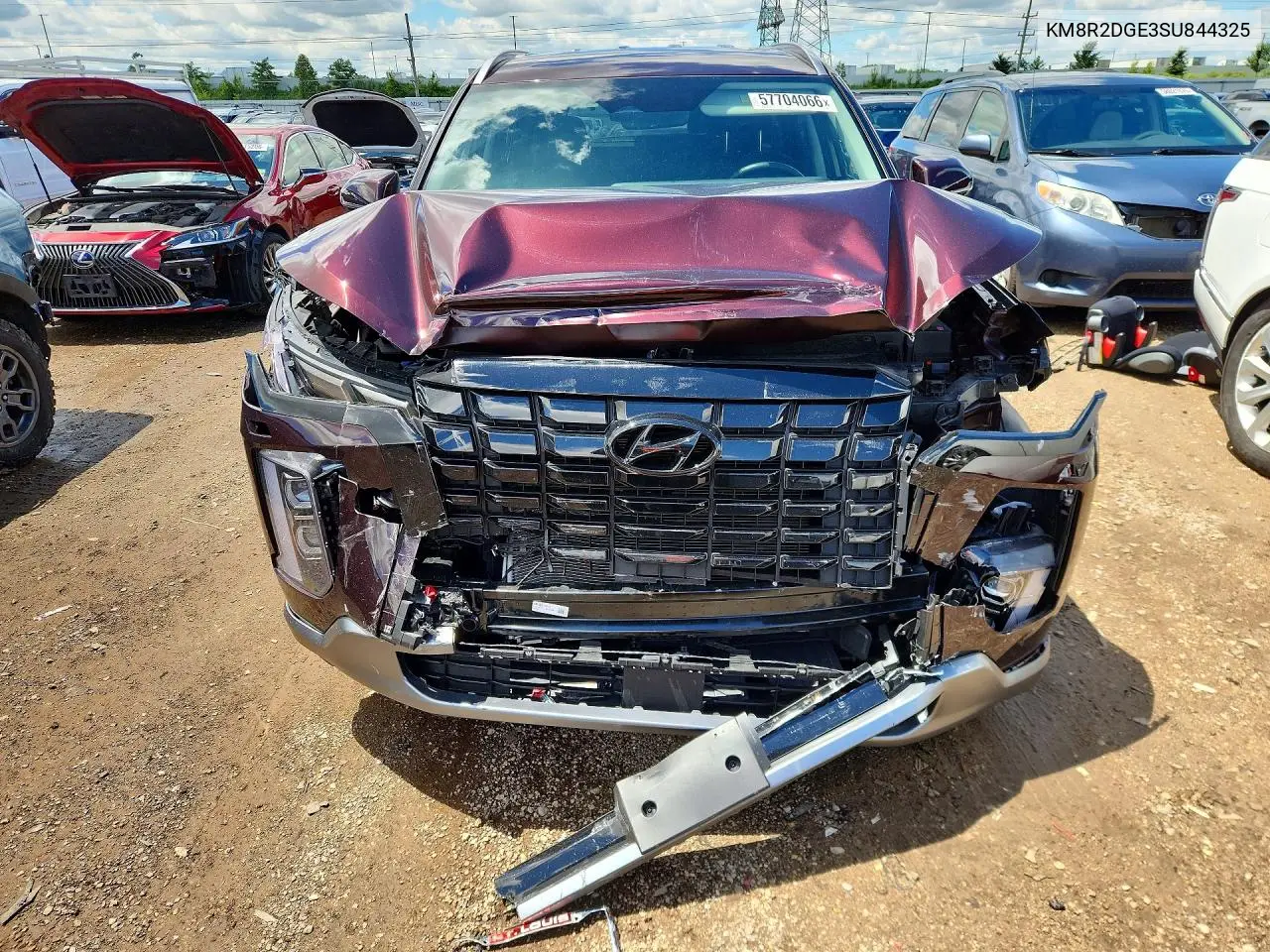 2025 Hyundai Palisade Sel VIN: KM8R2DGE3SU844325 Lot: 57704066