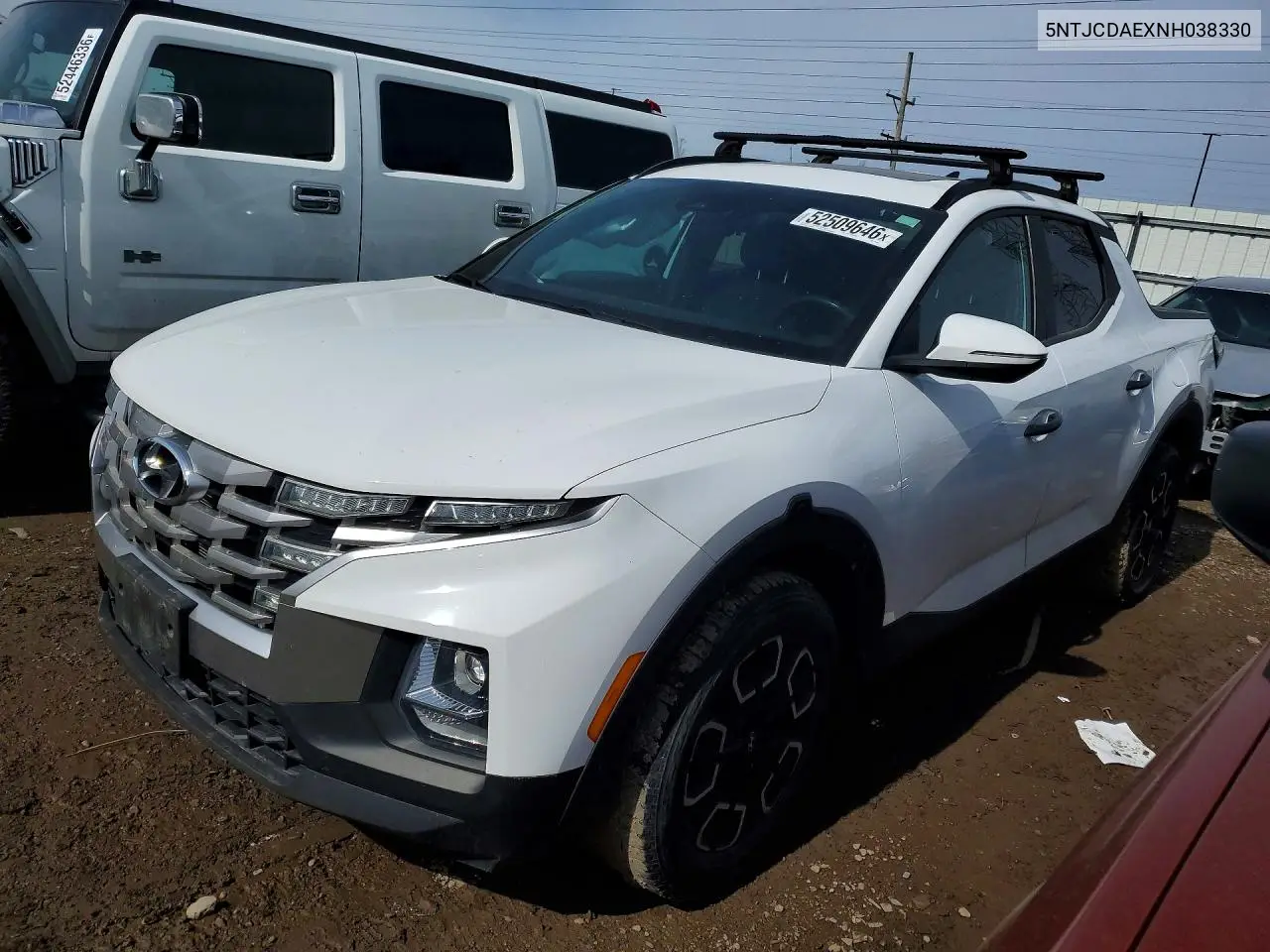 2022 Hyundai Santa Cruz Sel VIN: 5NTJCDAEXNH038330 Lot: 52509646