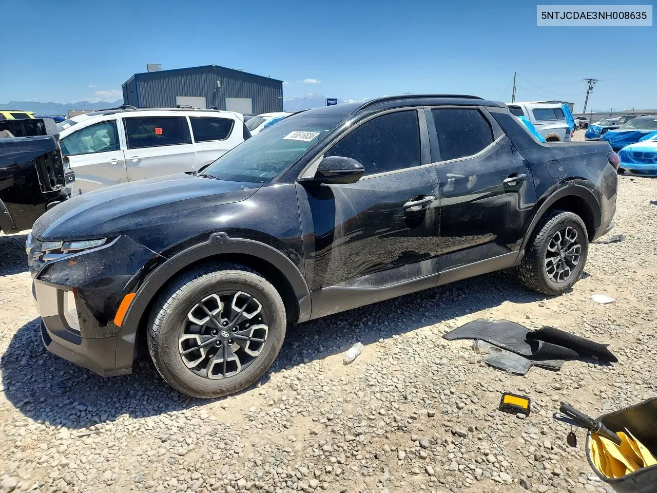 2022 Hyundai Santa Cruz Sel VIN: 5NTJCDAE3NH008635 Lot: 55616836