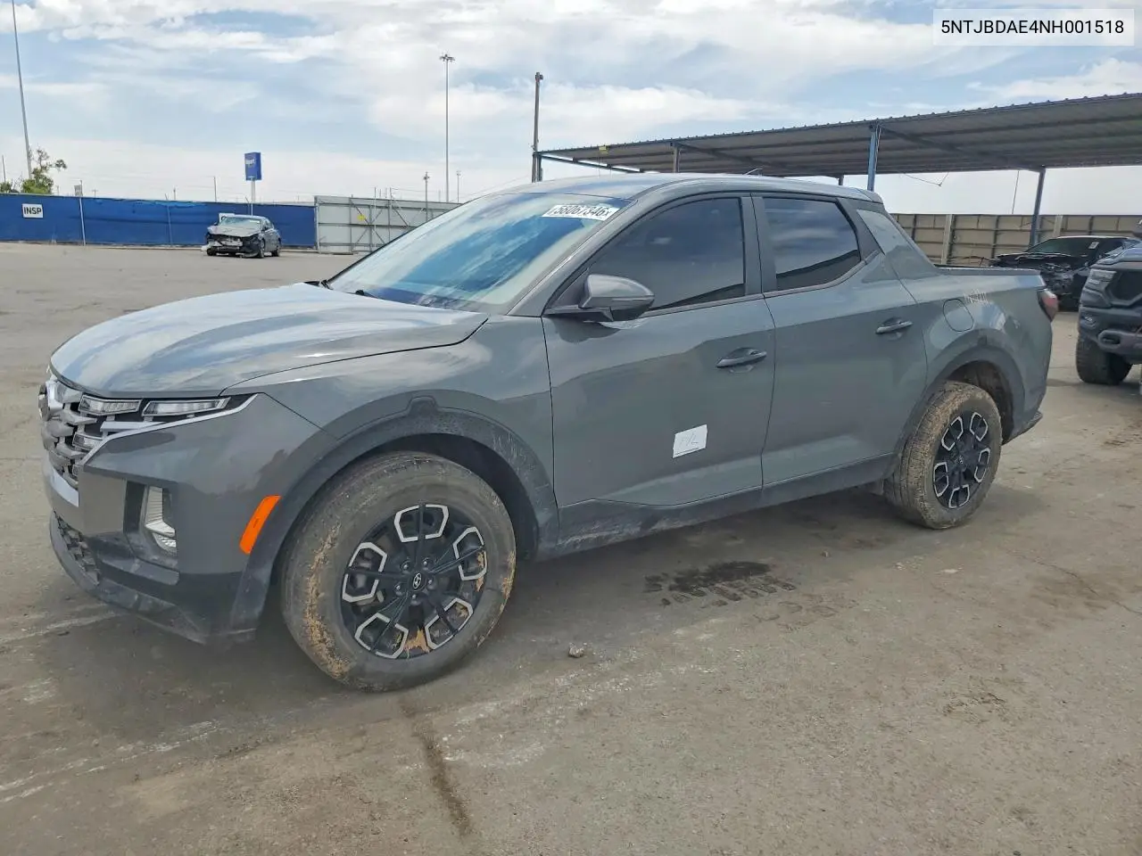 2022 Hyundai Santa Cruz Sel VIN: 5NTJBDAE4NH001518 Lot: 58067346
