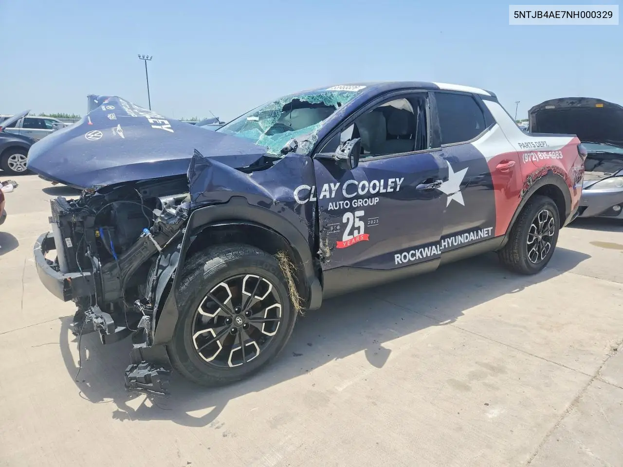 2022 Hyundai Santa Cruz Sel VIN: 5NTJB4AE7NH000329 Lot: 58963326
