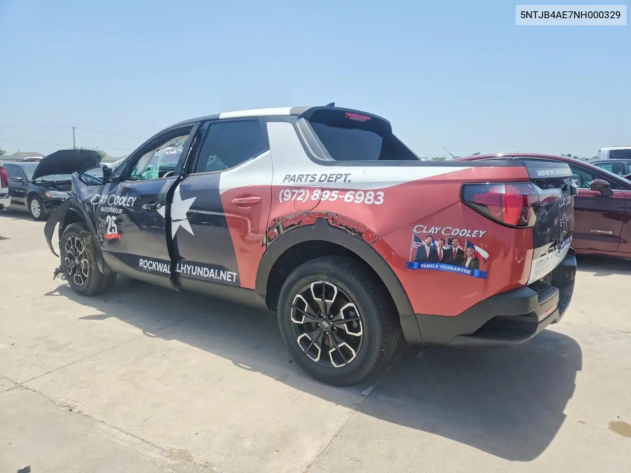 2022 Hyundai Santa Cruz Sel VIN: 5NTJB4AE7NH000329 Lot: 58963326
