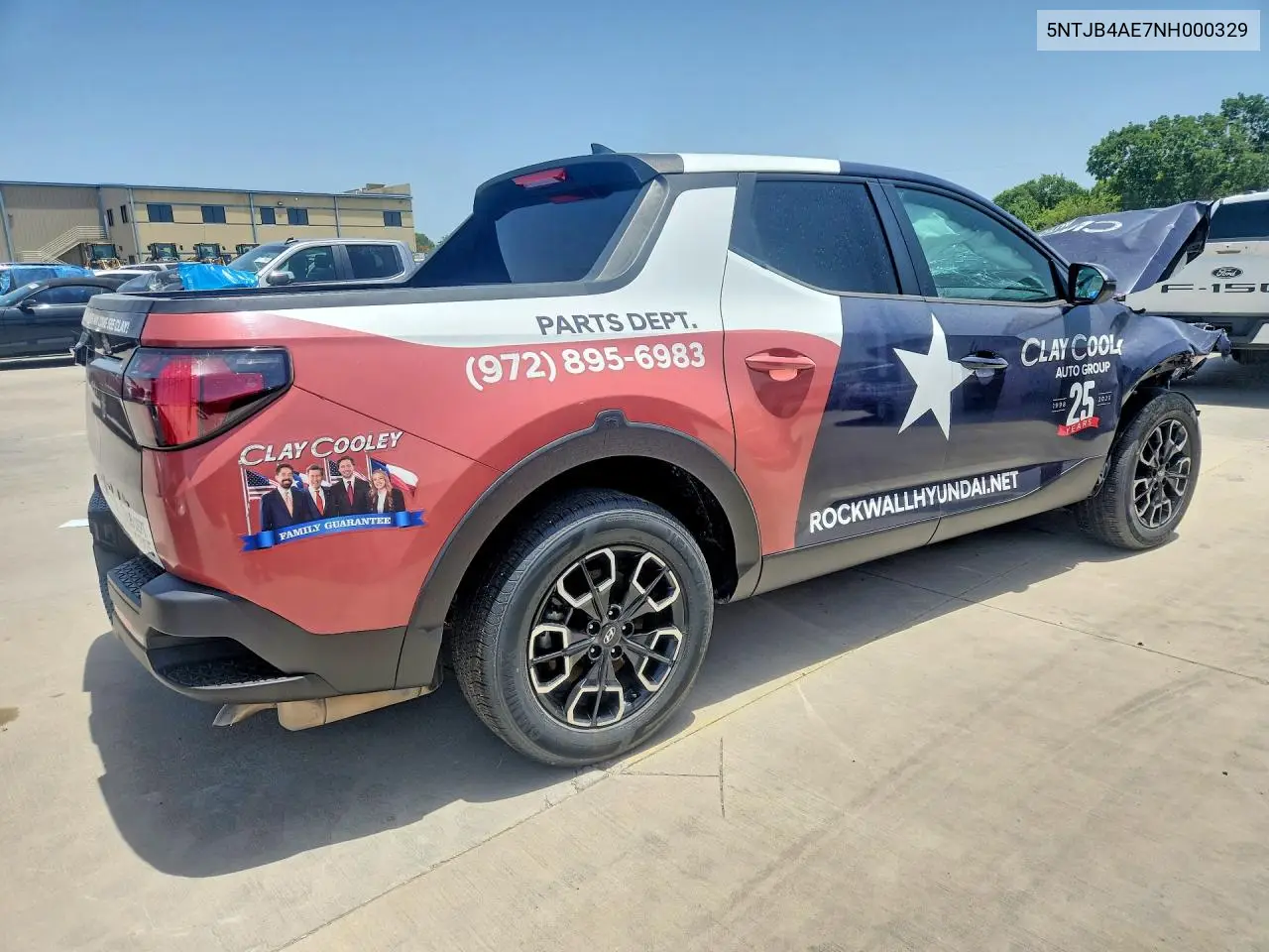 2022 Hyundai Santa Cruz Sel VIN: 5NTJB4AE7NH000329 Lot: 58963326