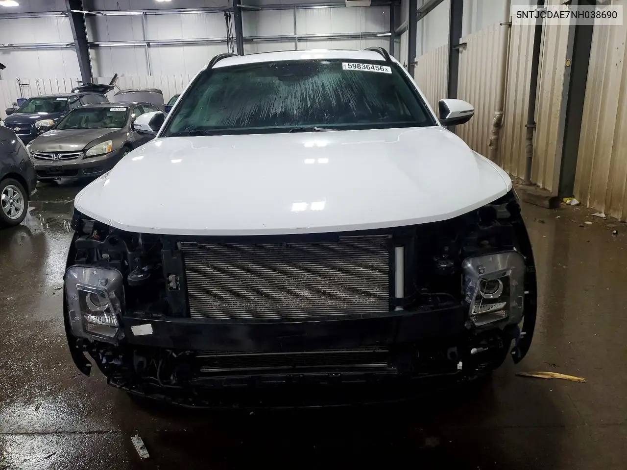 2022 Hyundai Santa Cruz Sel VIN: 5NTJCDAE7NH038690 Lot: 59836456