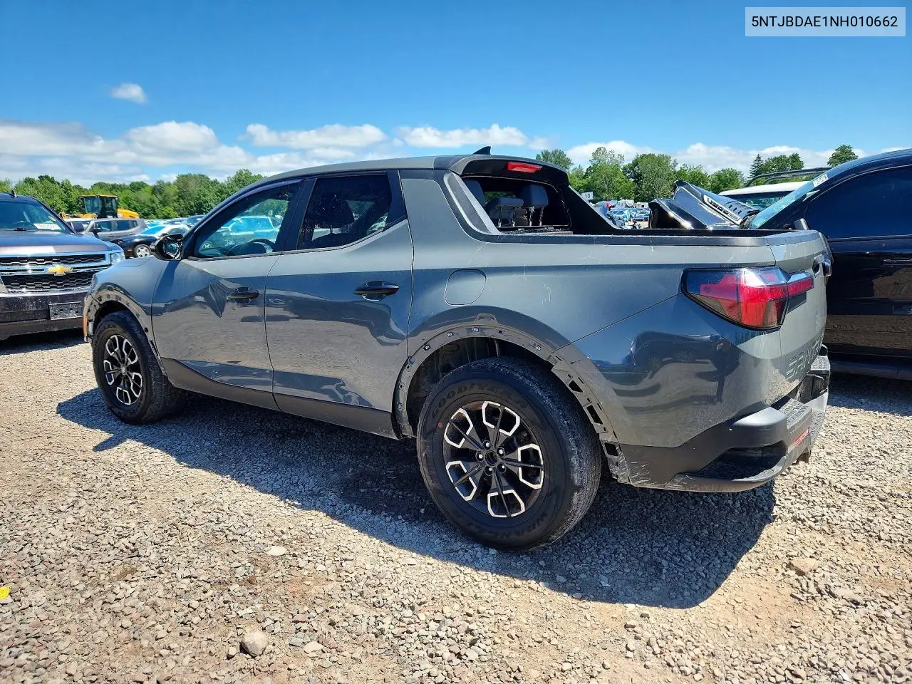 2022 Hyundai Santa Cruz Sel VIN: 5NTJBDAE1NH010662 Lot: 59973886