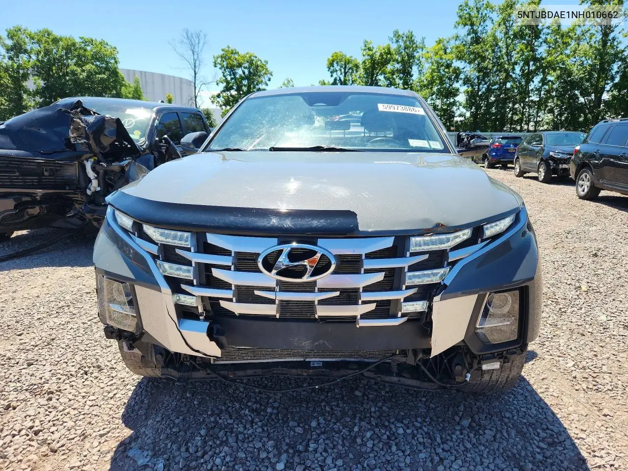 2022 Hyundai Santa Cruz Sel VIN: 5NTJBDAE1NH010662 Lot: 59973886