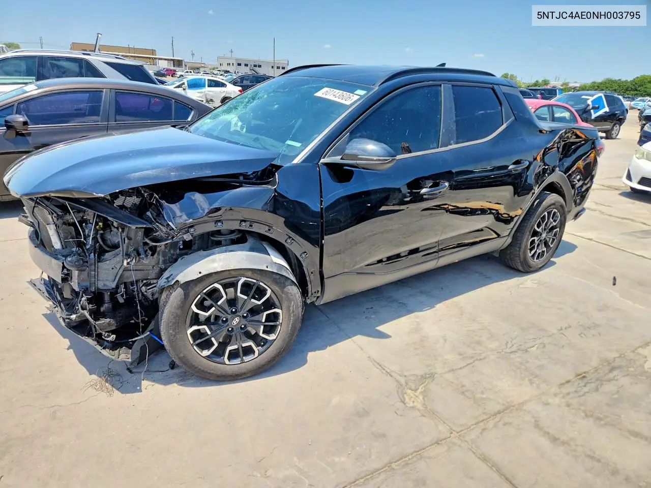 2022 Hyundai Santa Cruz VIN: 5NTJC4AE0NH003795 Lot: 60143606