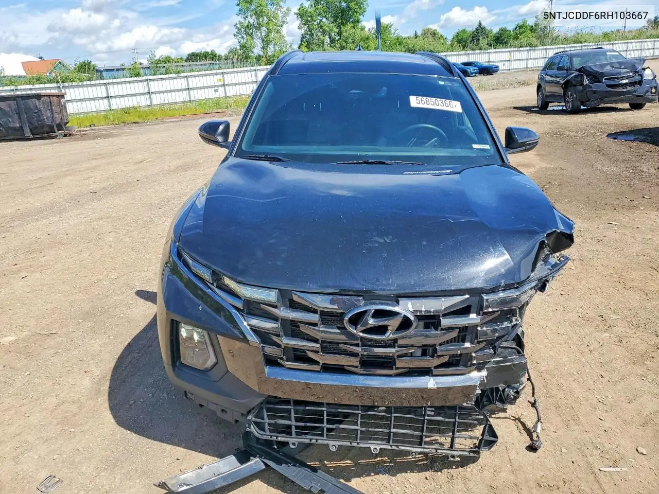 2024 Hyundai Santa Cruz Night VIN: 5NTJCDDF6RH103667 Lot: 56850366