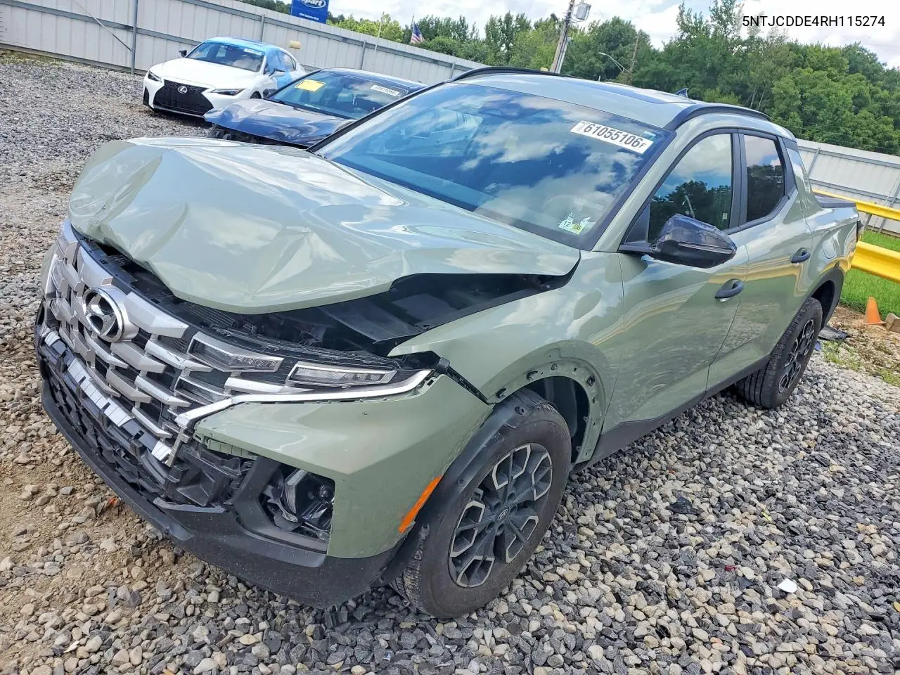 2024 Hyundai Santa Cruz Sel VIN: 5NTJCDDE4RH115274 Lot: 61055106