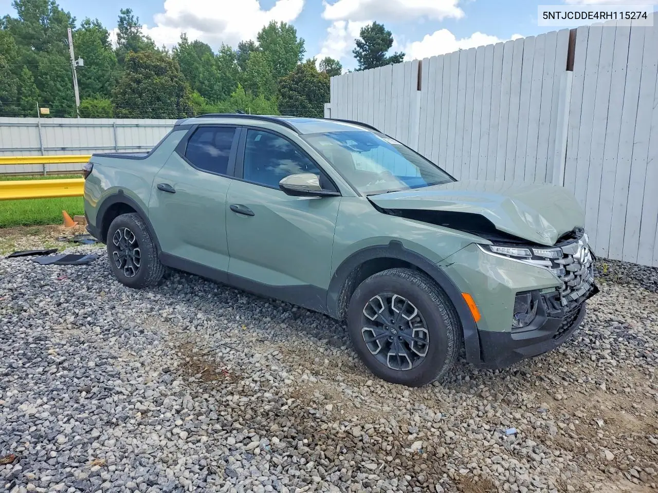 2024 Hyundai Santa Cruz Sel VIN: 5NTJCDDE4RH115274 Lot: 61055106