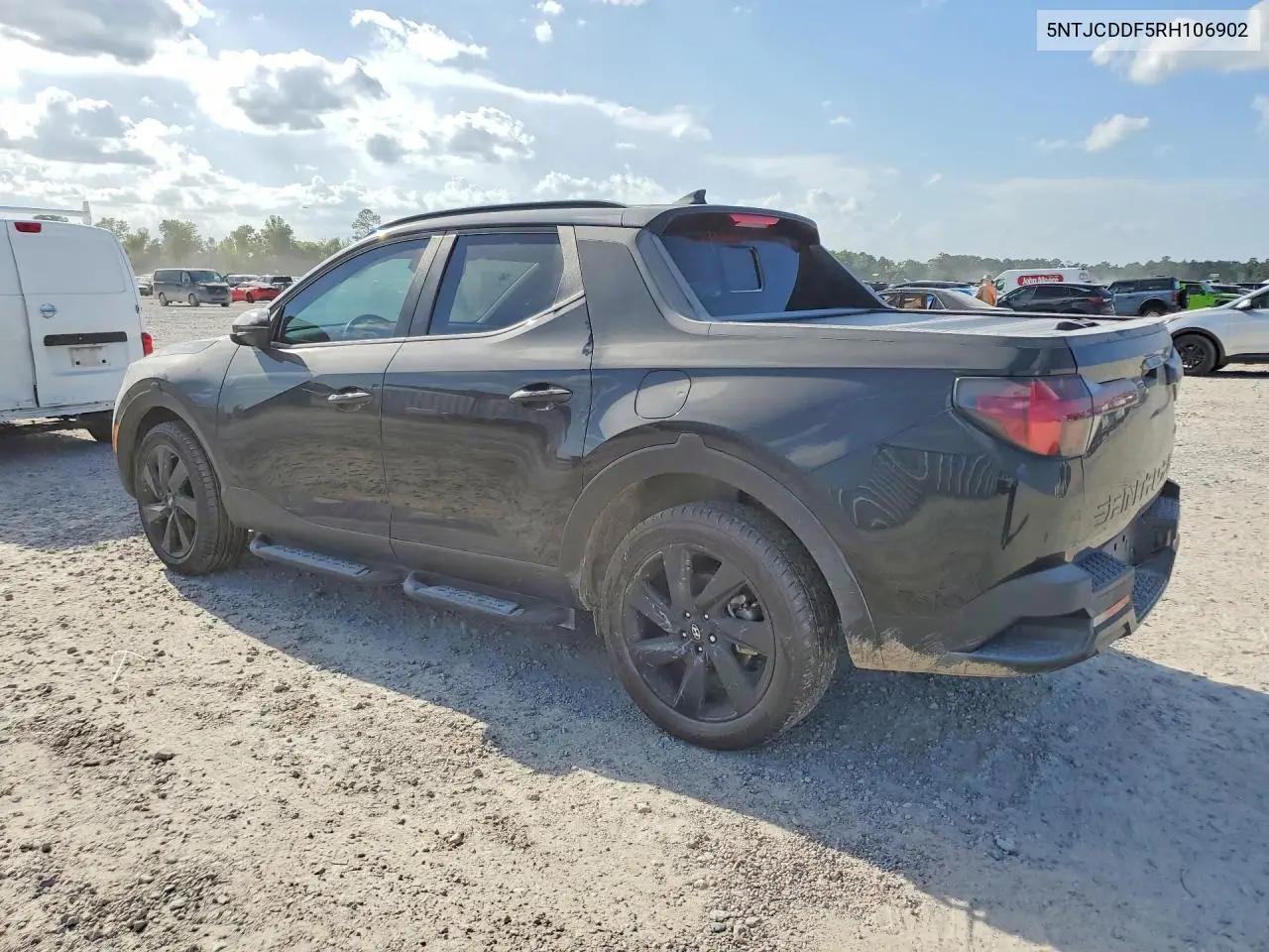 2024 Hyundai Santa Cruz Night VIN: 5NTJCDDF5RH106902 Lot: 85982815