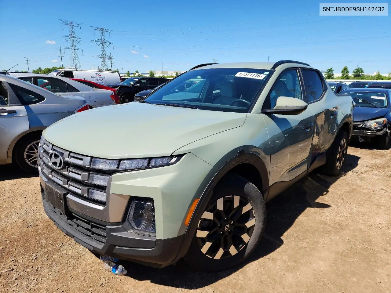 2025 Hyundai Santa Cruz Sel VIN: 5NTJBDDE9SH142432 Lot: 57511116