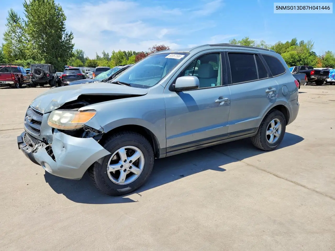 2007 Hyundai Santa Fe Gls VIN: 5NMSG13D87H041446 Lot: 60087596