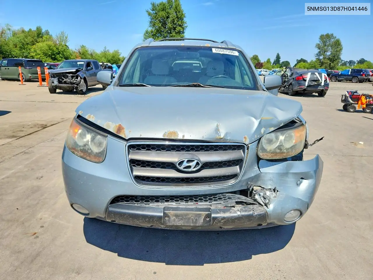 2007 Hyundai Santa Fe Gls VIN: 5NMSG13D87H041446 Lot: 60087596