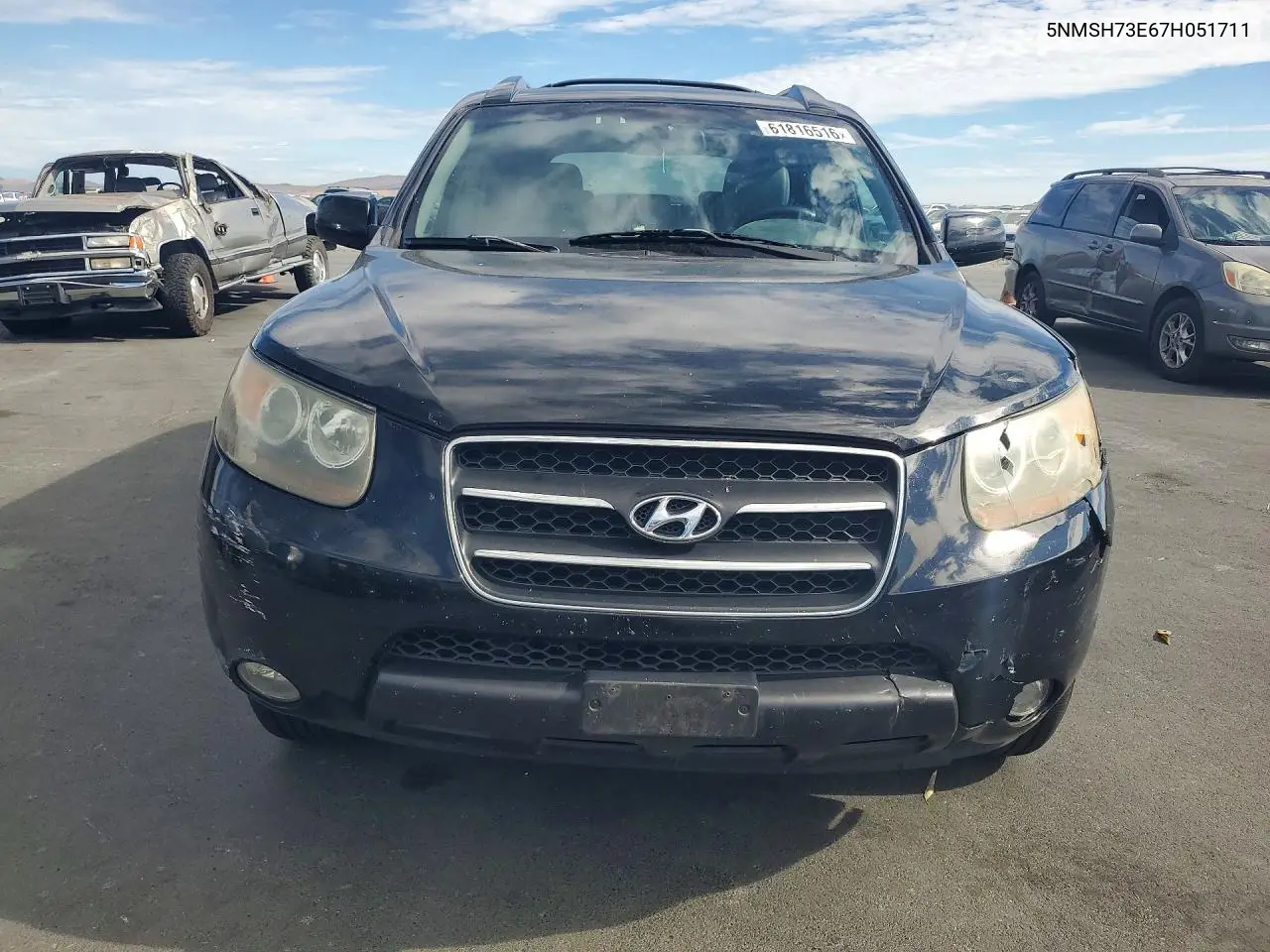 2007 Hyundai Santa Fe Se VIN: 5NMSH73E67H051711 Lot: 61816516