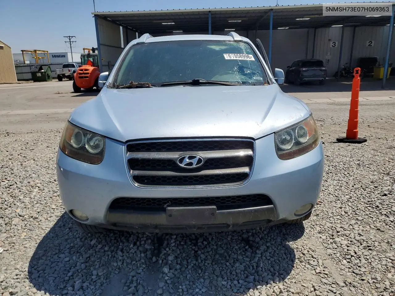 2007 Hyundai Santa Fe Se VIN: 5NMSH73E07H069363 Lot: 61958996