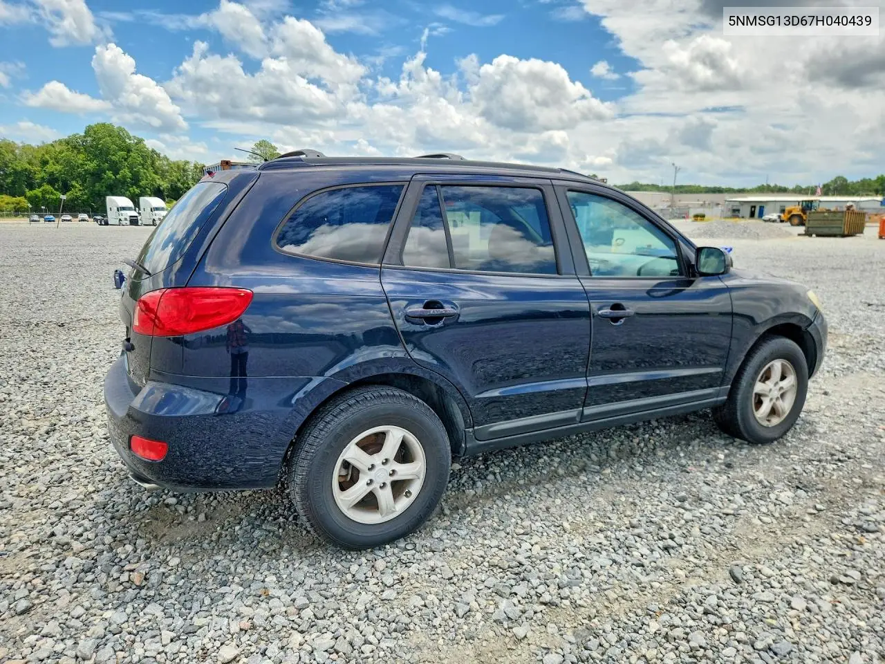 2007 Hyundai Santa Fe Gls VIN: 5NMSG13D67H040439 Lot: 62153616