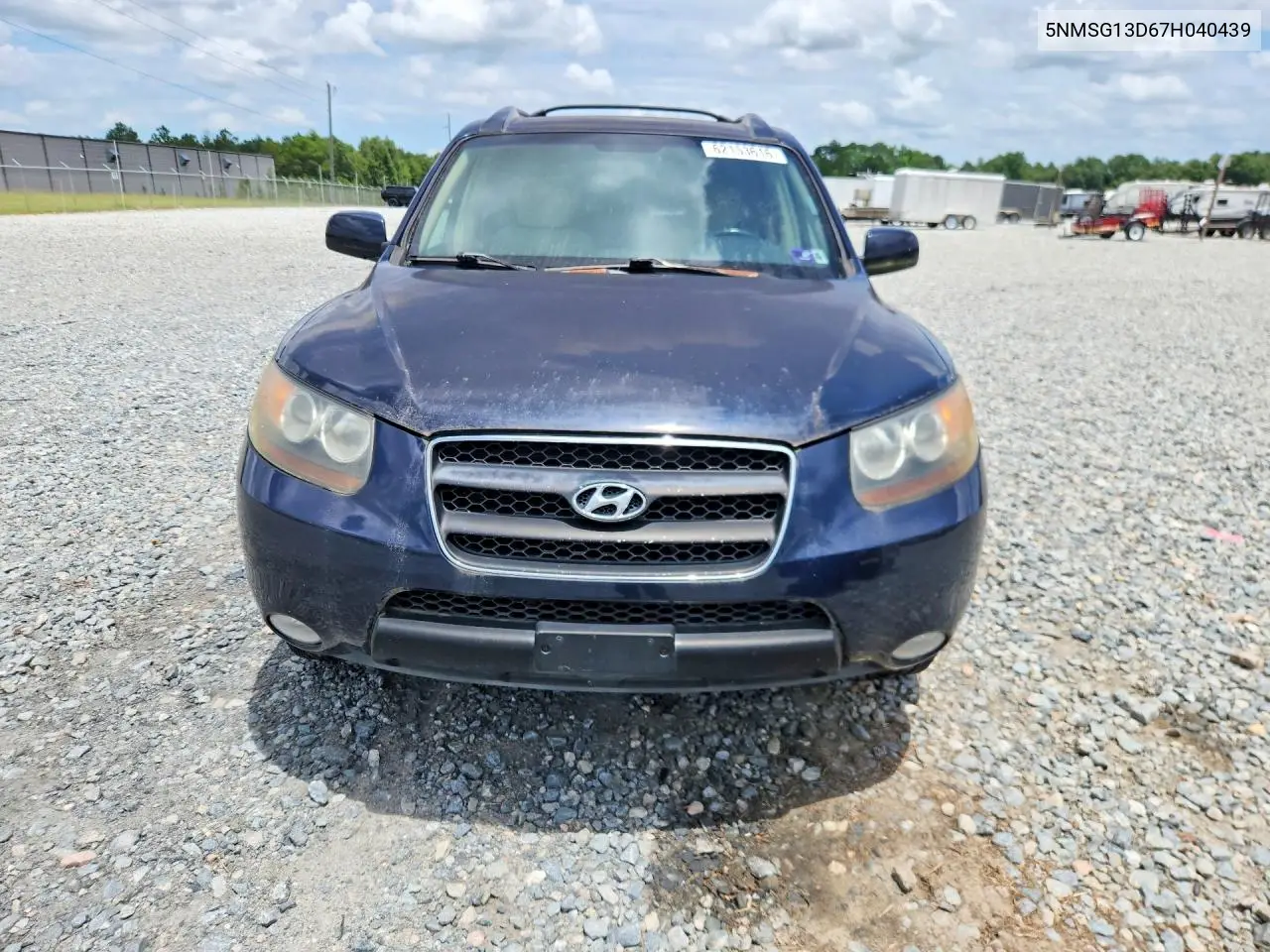 2007 Hyundai Santa Fe Gls VIN: 5NMSG13D67H040439 Lot: 62153616