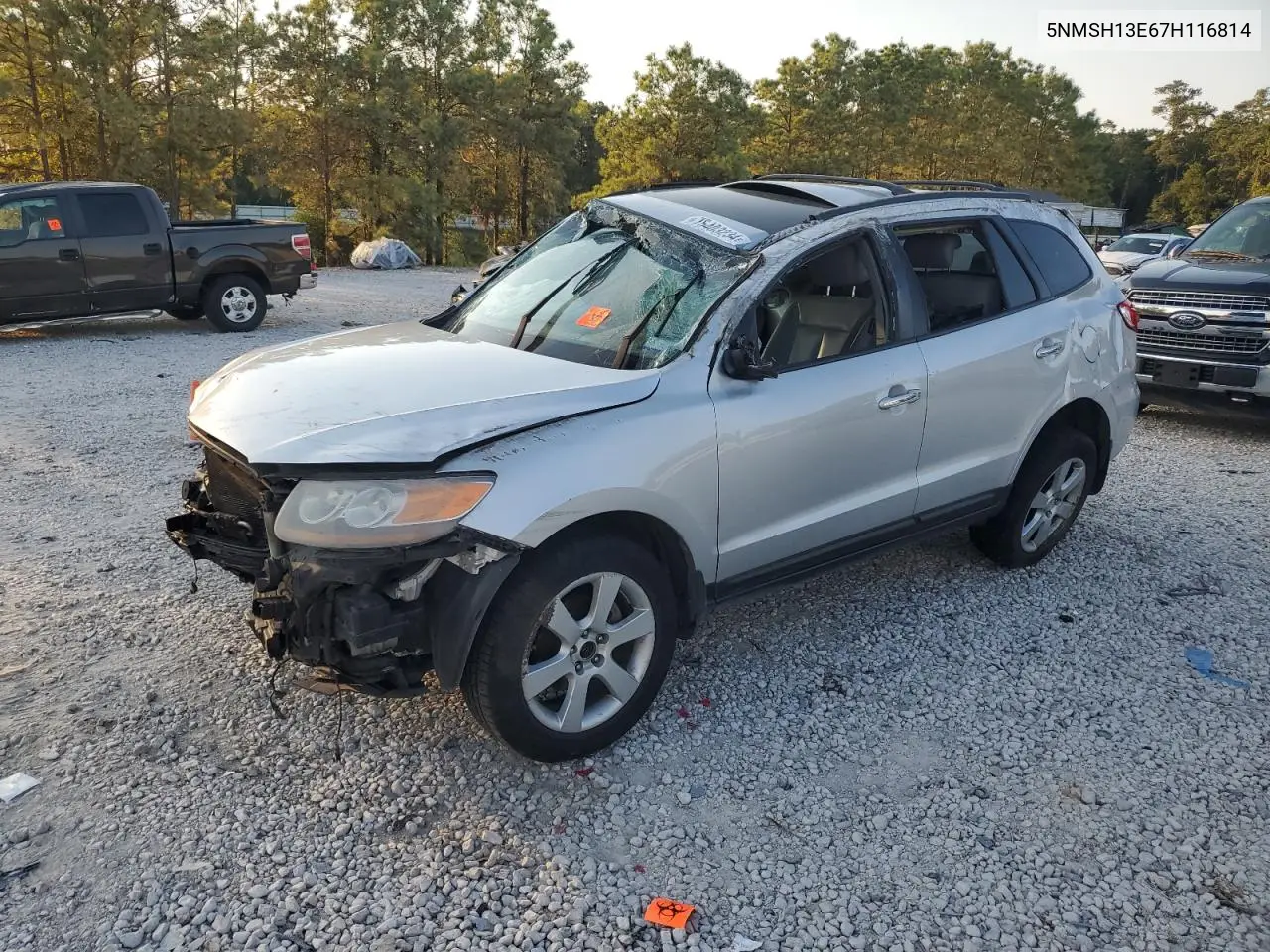 2007 Hyundai Santa Fe Se VIN: 5NMSH13E67H116814 Lot: 75403234