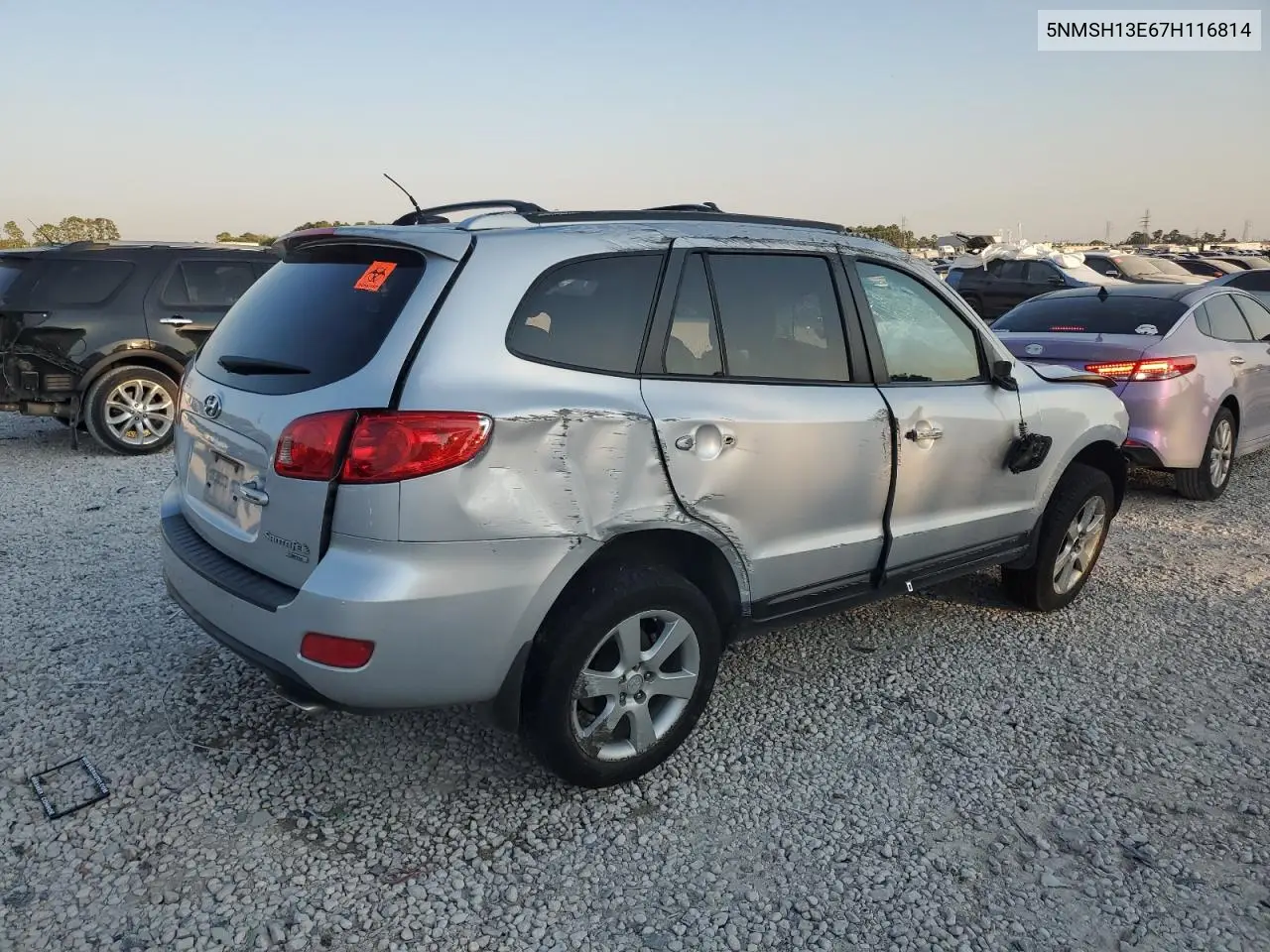 2007 Hyundai Santa Fe Se VIN: 5NMSH13E67H116814 Lot: 75403234