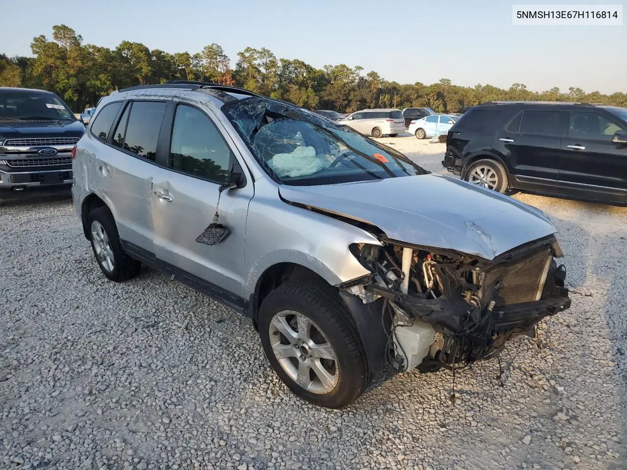 2007 Hyundai Santa Fe Se VIN: 5NMSH13E67H116814 Lot: 75403234