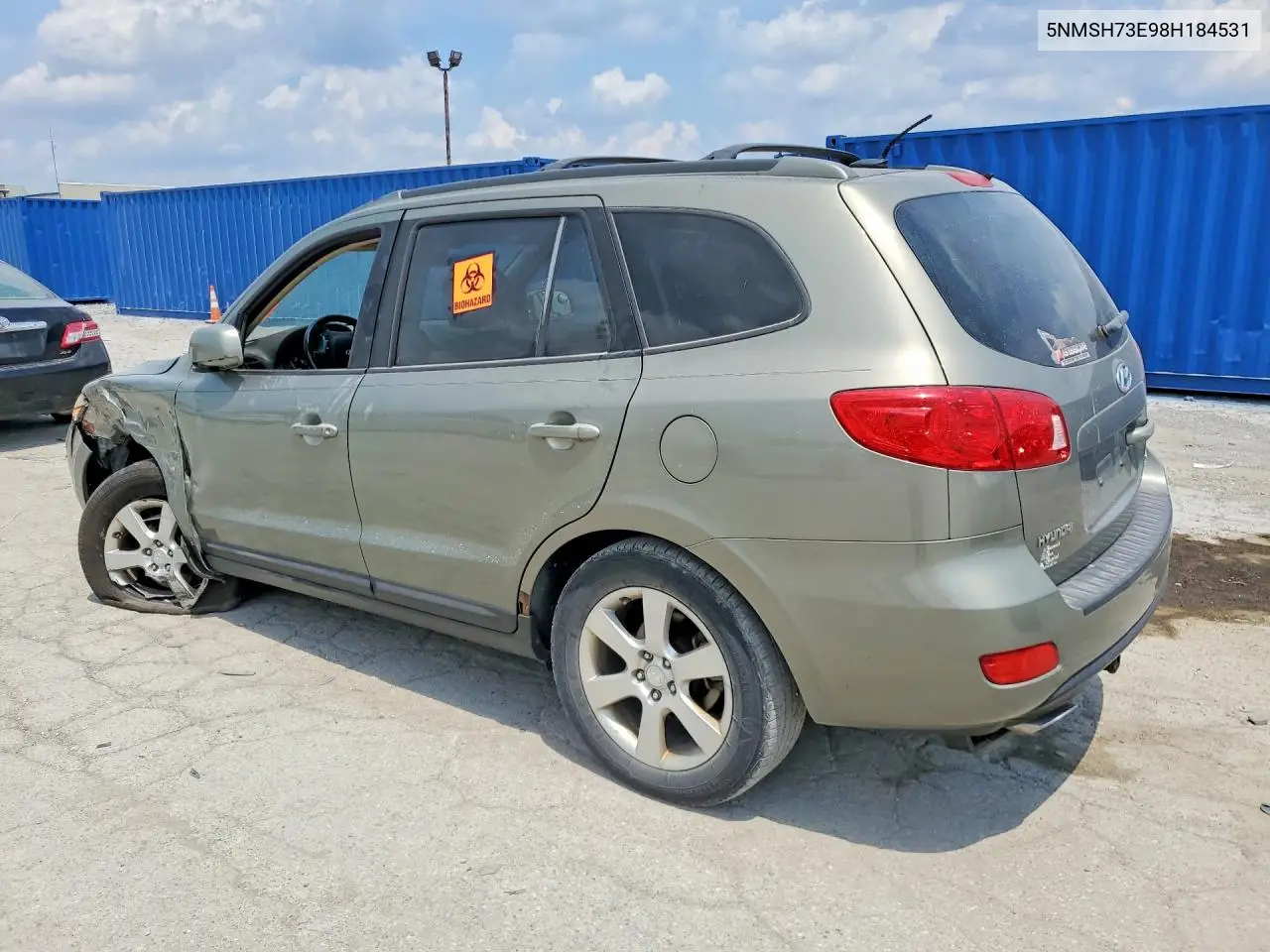 2008 Hyundai Santa Fe Se VIN: 5NMSH73E98H184531 Lot: 60069386