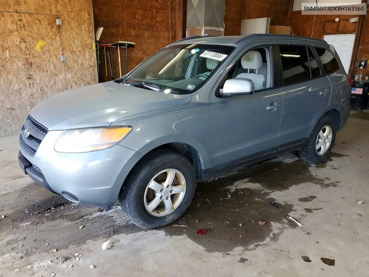 2008 Hyundai Santa Fe Gls VIN: 5NMSG73DX8H163360 Lot: 61113656