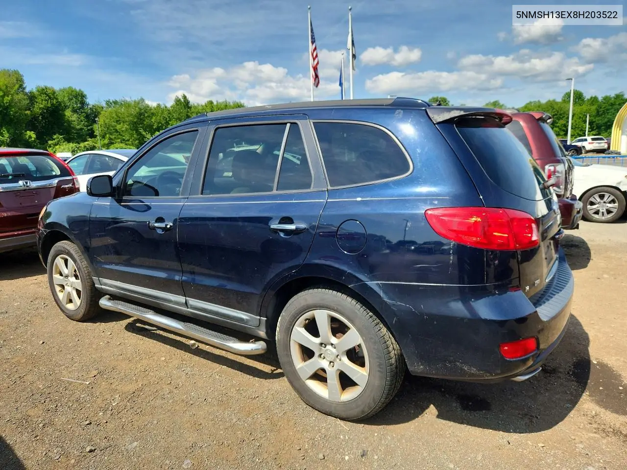 2008 Hyundai Santa Fe Se VIN: 5NMSH13EX8H203522 Lot: 61619626