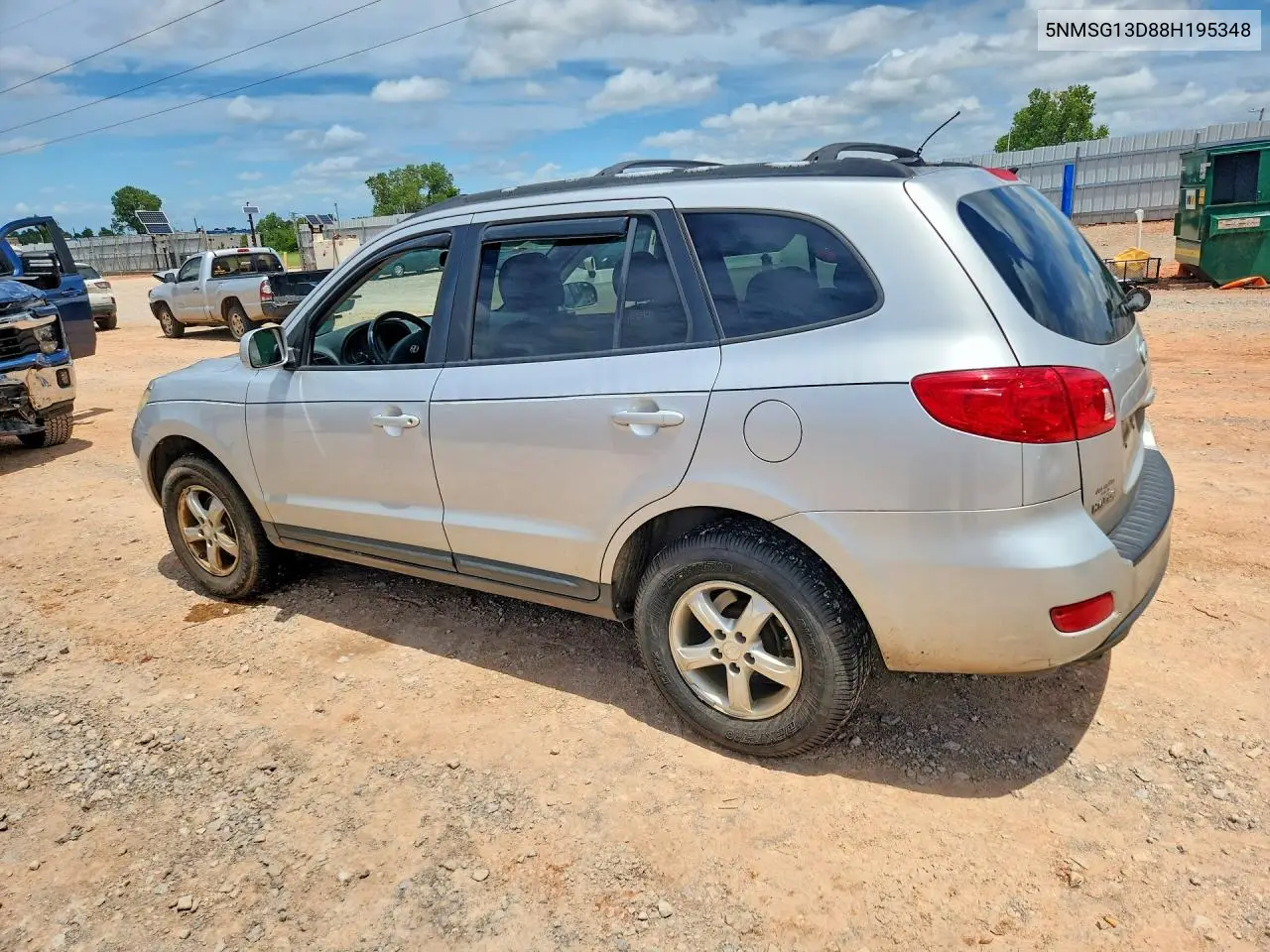 2008 Hyundai Santa Fe Gls VIN: 5NMSG13D88H195348 Lot: 61773586