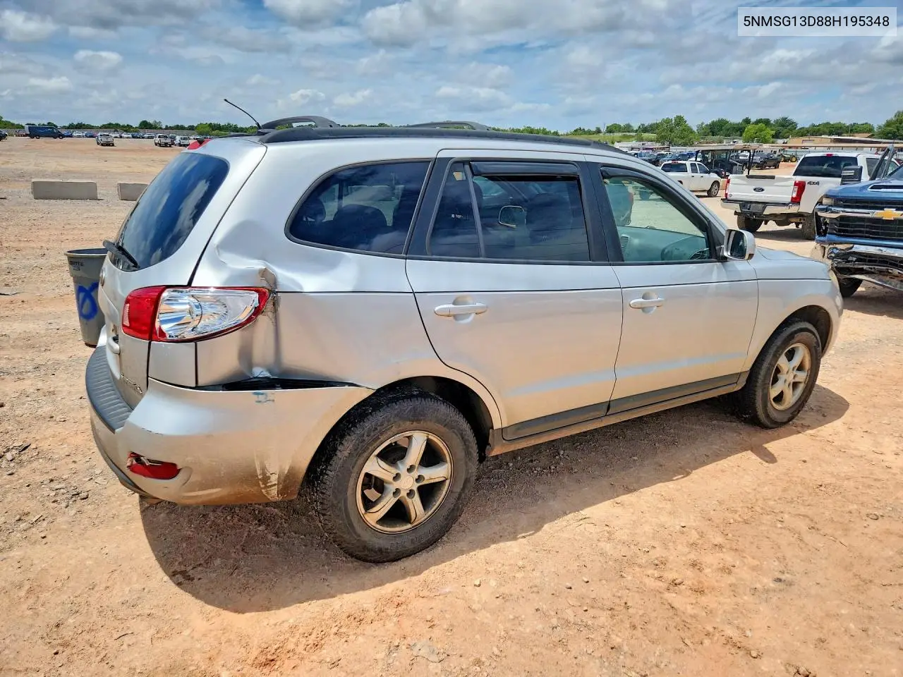 2008 Hyundai Santa Fe Gls VIN: 5NMSG13D88H195348 Lot: 61773586