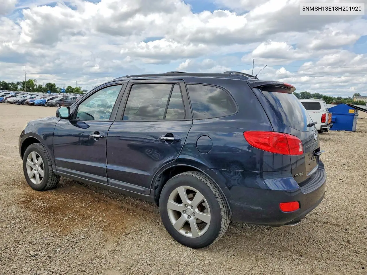 2008 Hyundai Santa Fe Se VIN: 5NMSH13E18H201920 Lot: 62380946